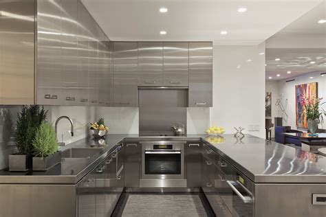 stainless steel kitchen interior